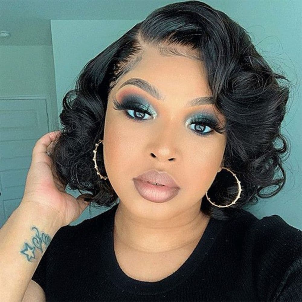 Short Roll Curly Hair Wig Fashion Natural Wig High Temperature 9.84in Short Wig For Women Daily LifeParties, Festivals