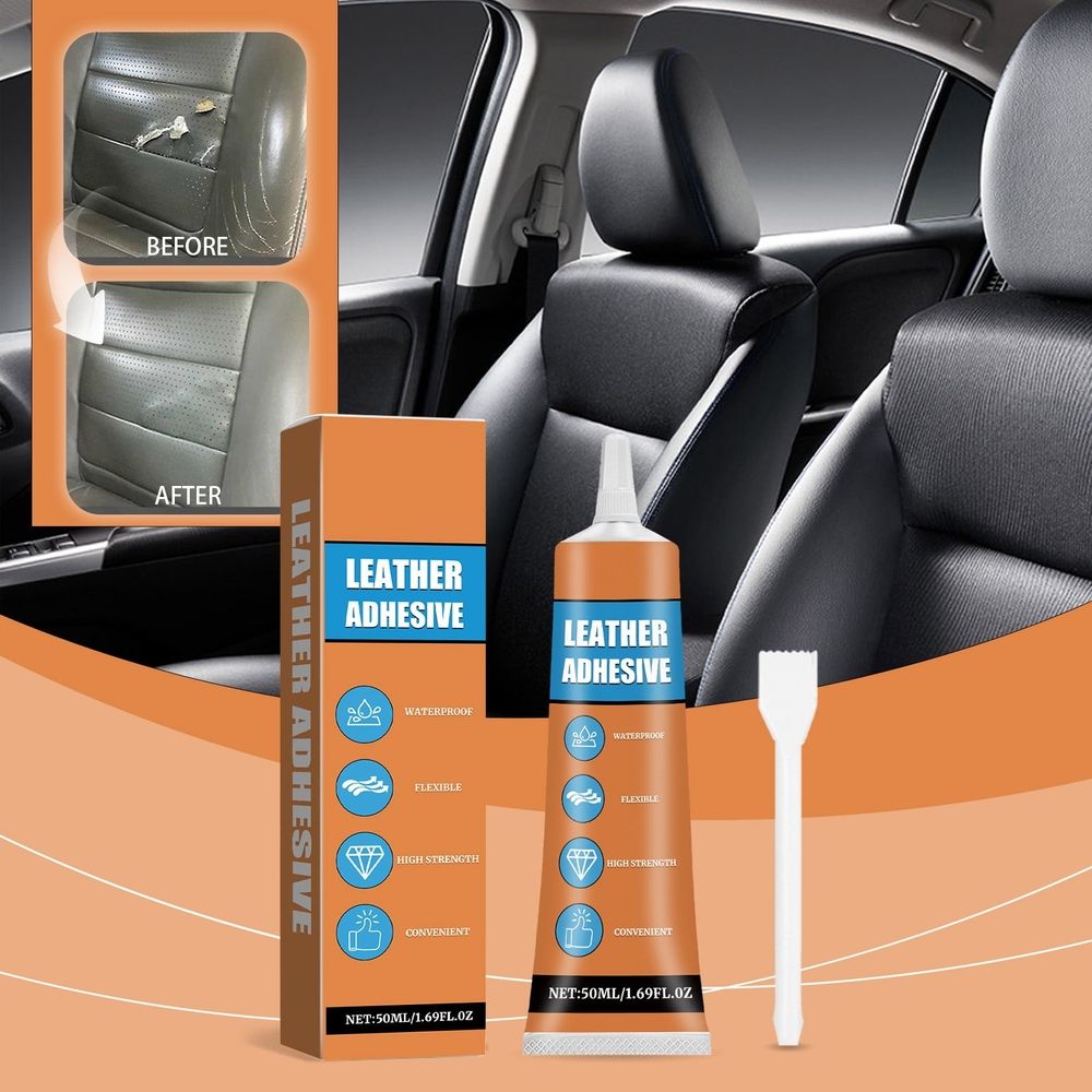 Leather Glue, Waterproof & Clear Leather Repair Glue For Jackets, Purses, Handbags, Sofa, Furniture, Car Seat, Shoes