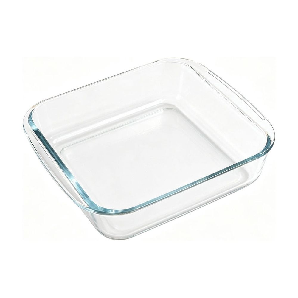 1.8L Square Glass Baking Dish Borosilicate Casserole Pan Oven Microwave Freezer Safe Lasagna Roasting Dish