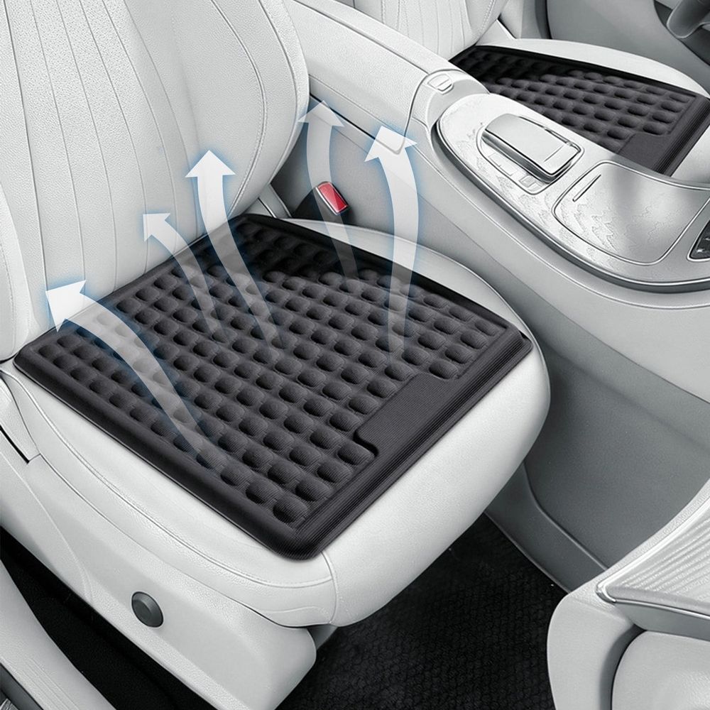 Gel Seat Cushion, 15"x15" Breathable Cooling Seat Pad, Silica Non-Deformable Hip Support Chair Cushion, Universal Summer for Indoor Outdoor, Pink