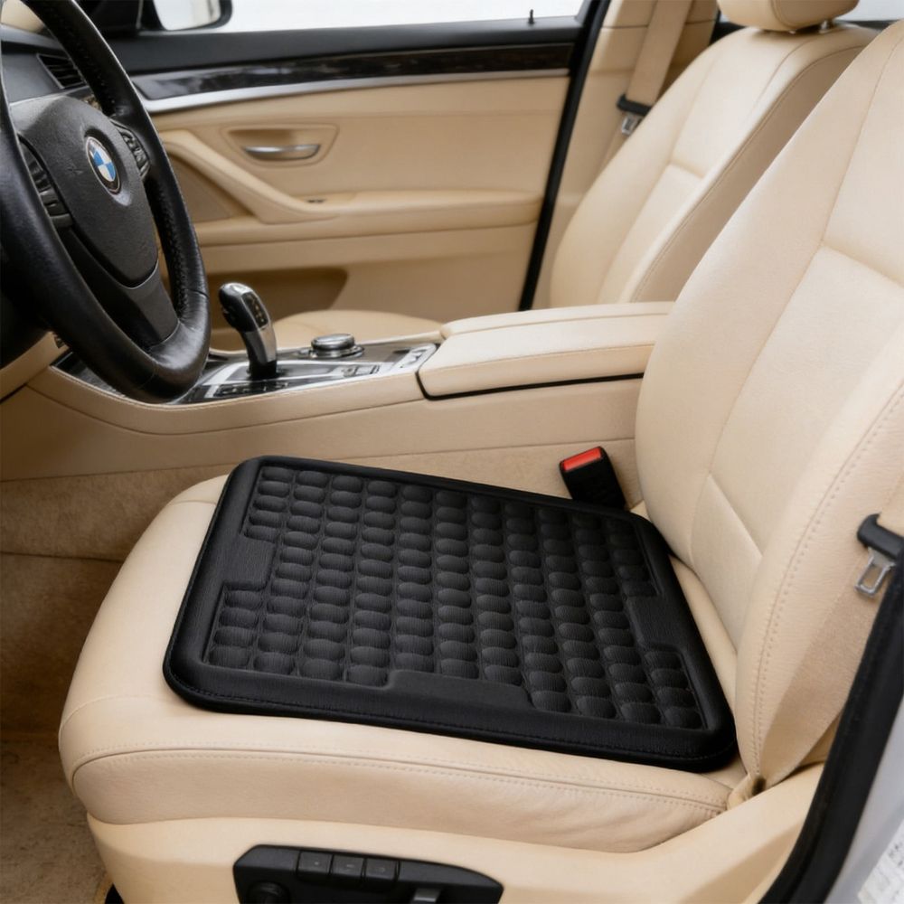 Gel Seat Cushion, 15"x15" Breathable Cooling Seat Pad, Silica Non-Deformable Hip Support Chair Cushion, Universal Summer for Indoor Outdoor, Pink