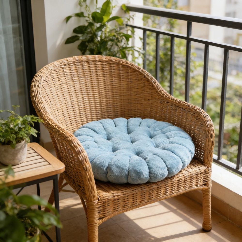 Round Floor Cushion, 15.75x15.75x3.94in Soft Insulation Seat Pad, High Resilience Lazy Back Cushion for Living Room Bedroom Leisure Area, Green