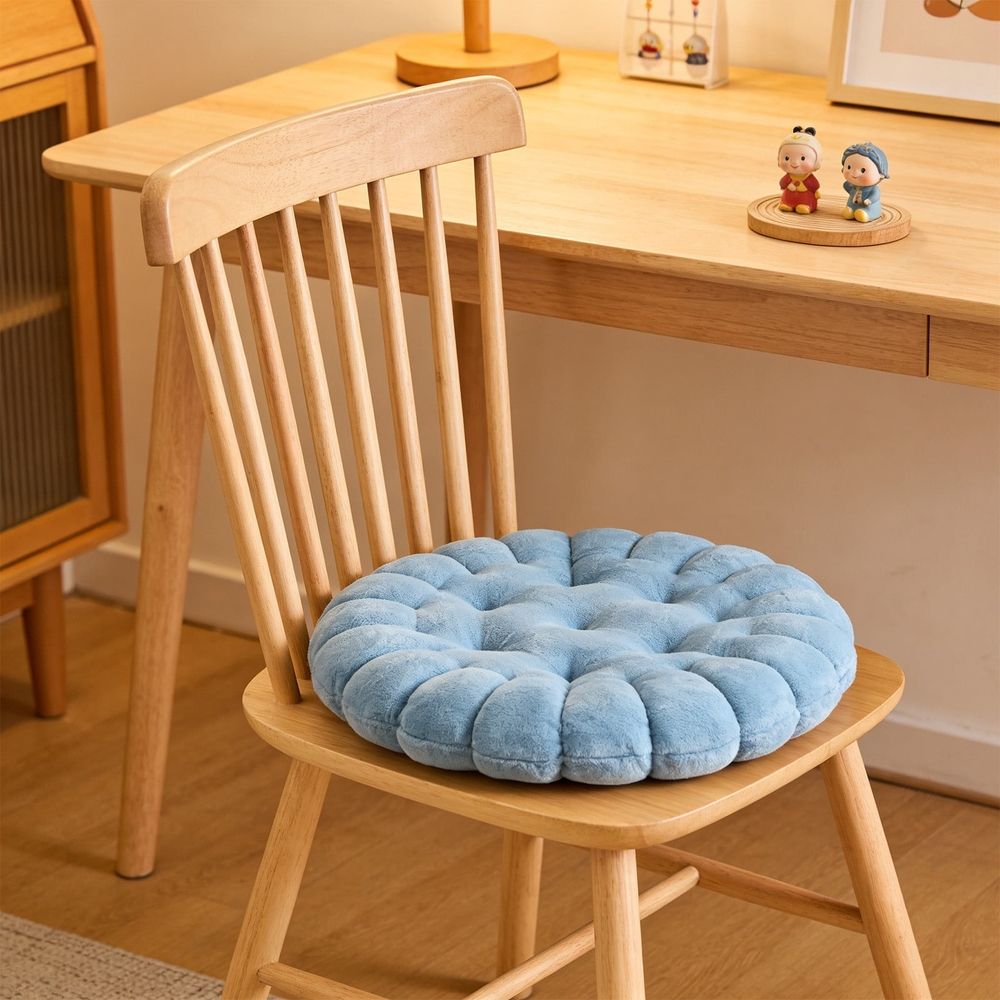 Round Floor Cushion, 15.75x15.75x3.94in Soft Insulation Seat Pad, High Resilience Lazy Back Cushion for Living Room Bedroom Leisure Area, Green