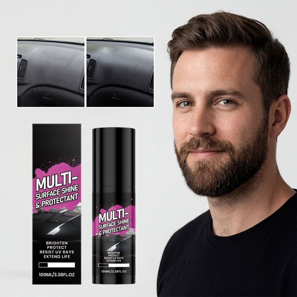 Car Interior Shine Care Spray Cleaner Dashboard Door Panels Console Vinyl Leather Gloss Restorer Stain Remover for Interior Care Home Garage SUV Sedan Truck Van No Greasy Finish Cabin Fresh Look100ml