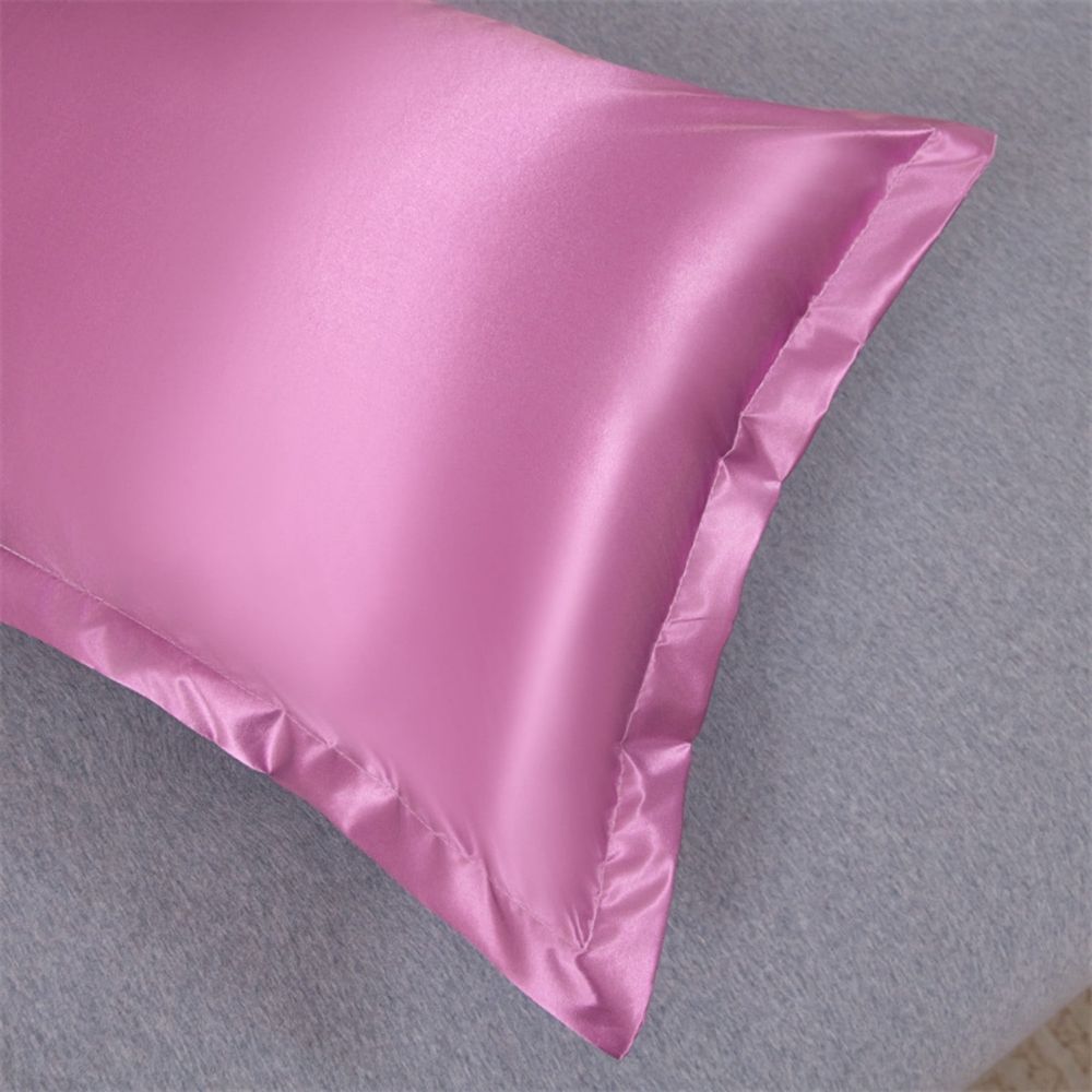 Solid Color Long Body Pillowcase Soft Washable Pillow Cover Breathable 39.4x18.9 In for Bedroom Couples Family Home Rest Sleep Body Pillow Bedding Cover Sleek Minimal Look Home Gift Entryway Decor
