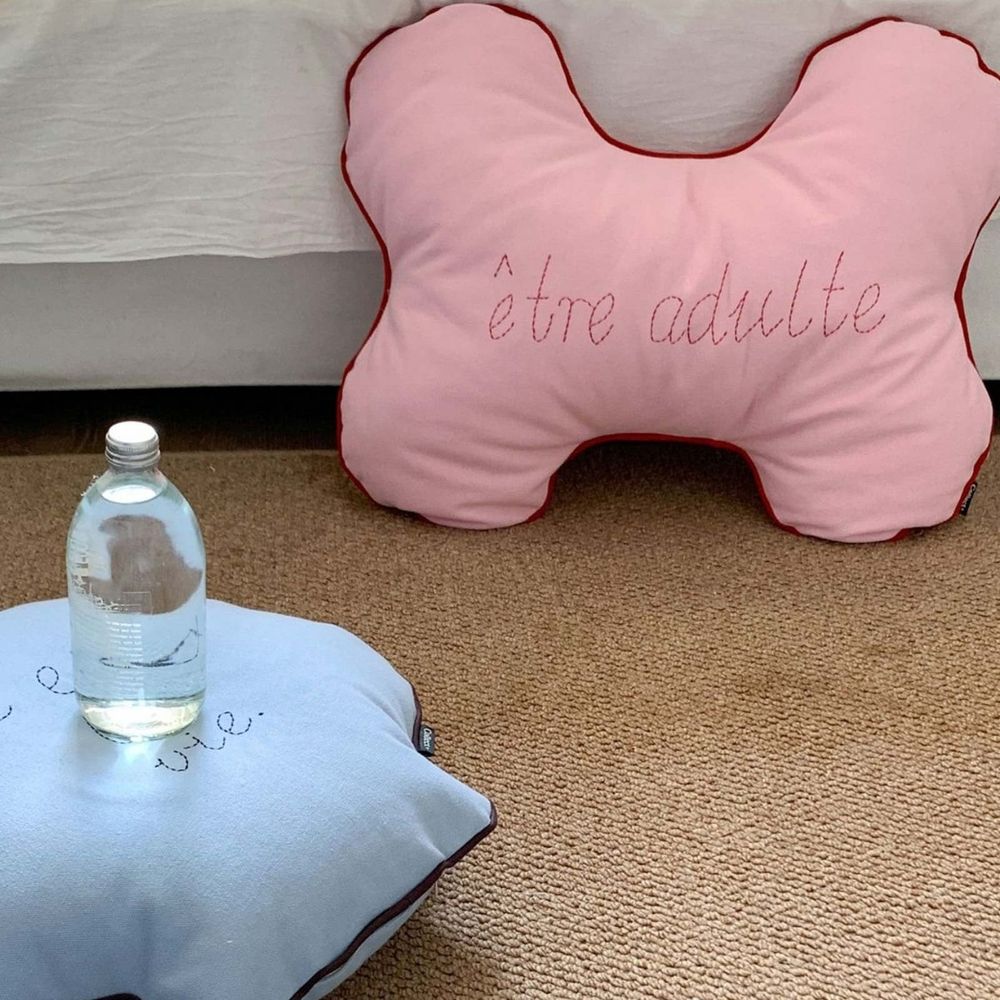 Bones Shaped Throw Pillow Embroidered Lumbar Cushion 24.01 Inch Back Support Pillow for Sofa Bedroom Office Car Seat Couch Reading Chair Home Decor Gift Soft Decorative Plush Housewarming Gift XL