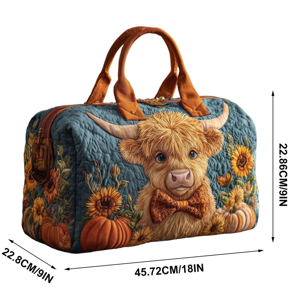 Cow Plaid Print Travel Duffel Bag Large Capacity Weekender Tote Shoulder Bag for Women Gym Weekend