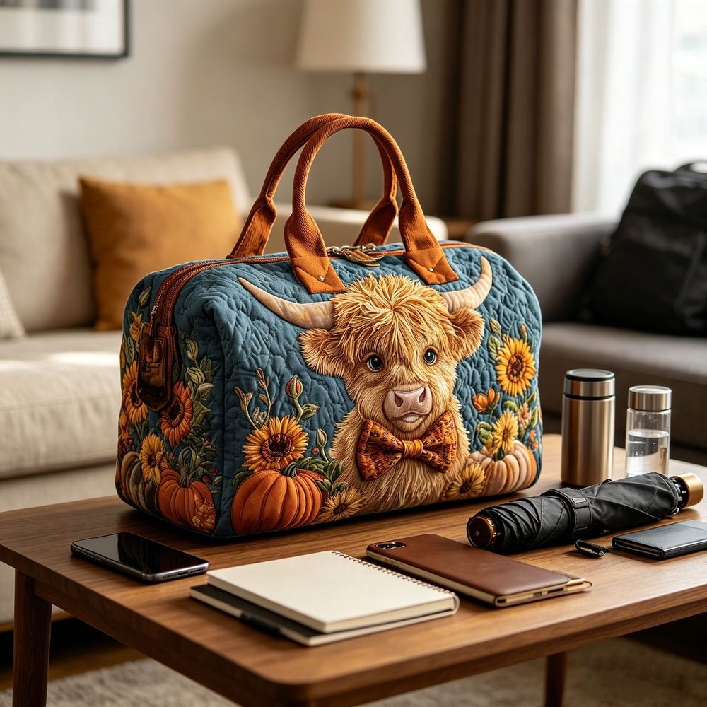 Cow Plaid Print Travel Duffel Bag Large Capacity Weekender Tote Shoulder Bag for Women Gym Weekend