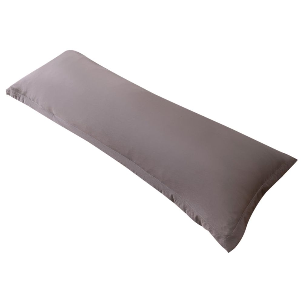Cotton Linen Body Pillow Cover Soft Breathable Long Pillowcase with Zipper Closure Washable Wrinkle Resistant for Pregnancy Support Bedroom