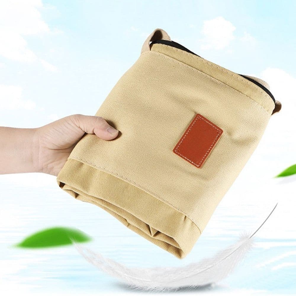 Canvas Fishing Rod Bag Large Capacity With Umbrella Pocket Shoulder Strap 1.2m 47.24 Inch Lightweight Fishing Gear Bag