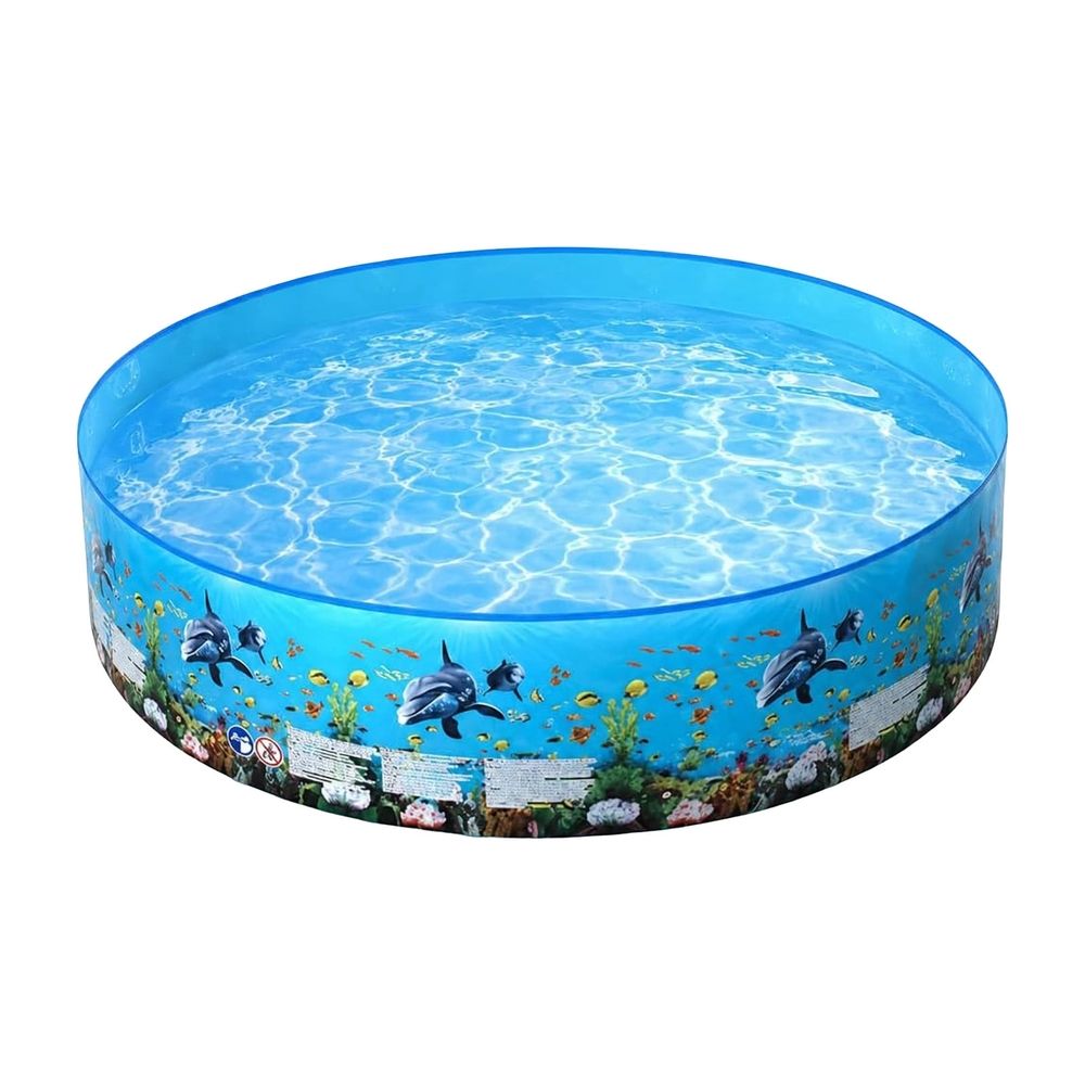 Kiddie Pool 60x10inch, Round No Inflatable Foldable Thick Pvc Water Tub, Ocean Print Portable Play Pool for Kids Pet Backyard Summer