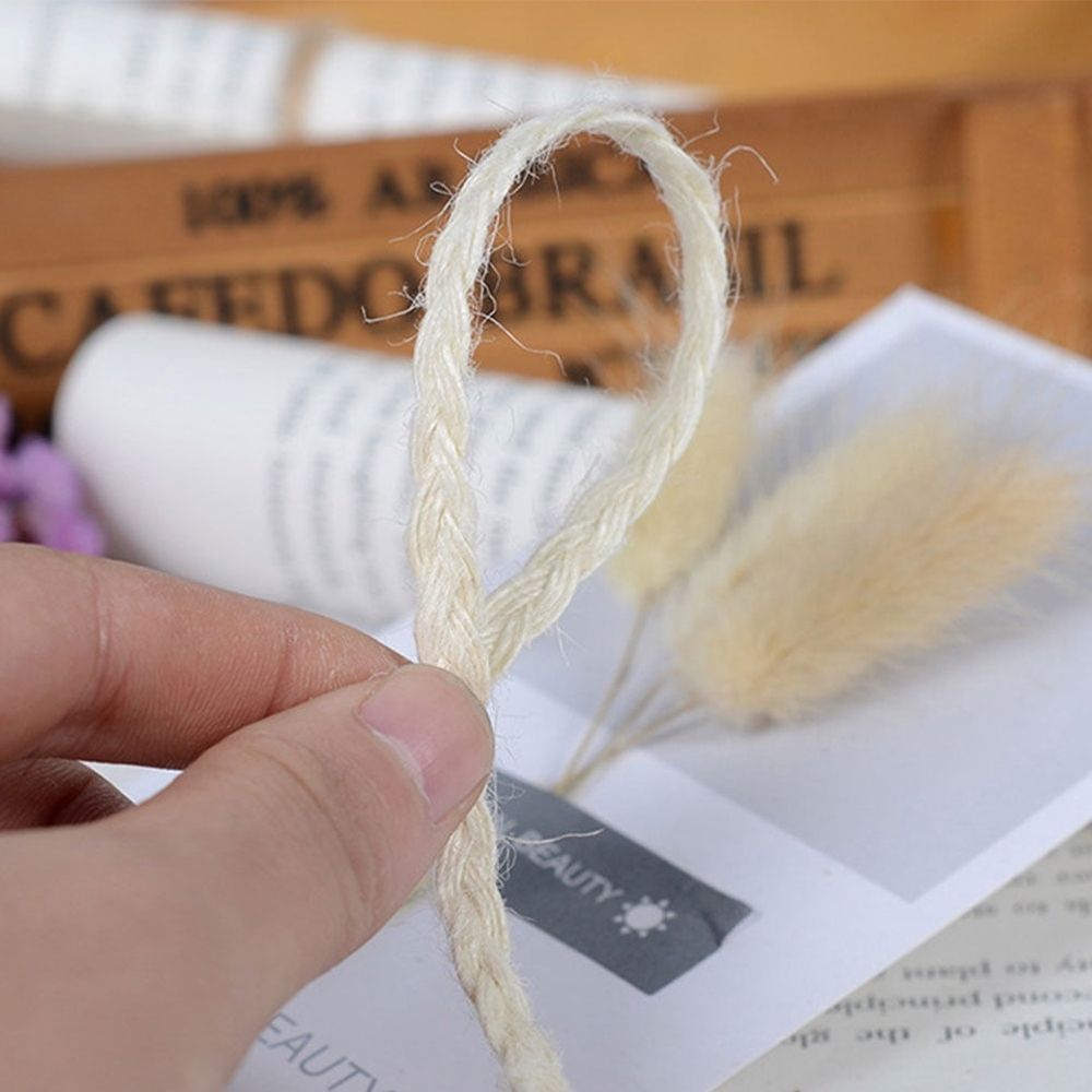 3-Pack 5m Natural Jute Twine White Woven String for Crafts, Wrapping, Packaging and Bundling