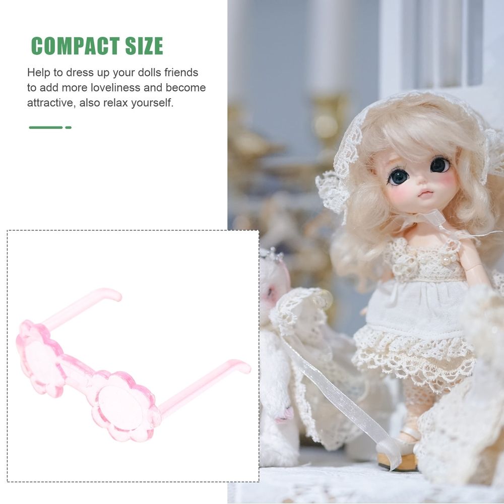 100pcs Mini Doll Glasses Accessories Plastic Glasses Props for Dollhouse Models and Doll Supplies