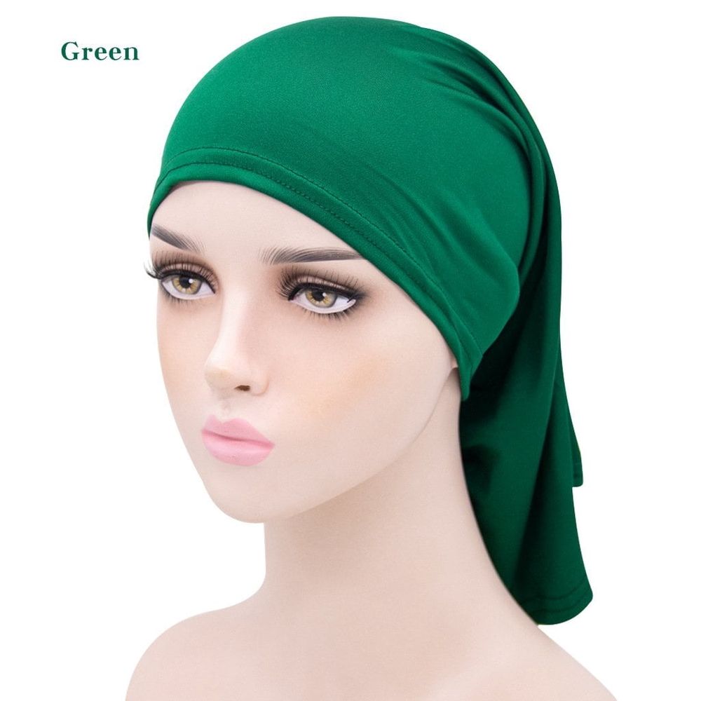 Under Scarf Hijab Cap for Turban Head Wraps Scarf Solid Color Hijab Tube Unisex Stretch Dreadlocks Tube