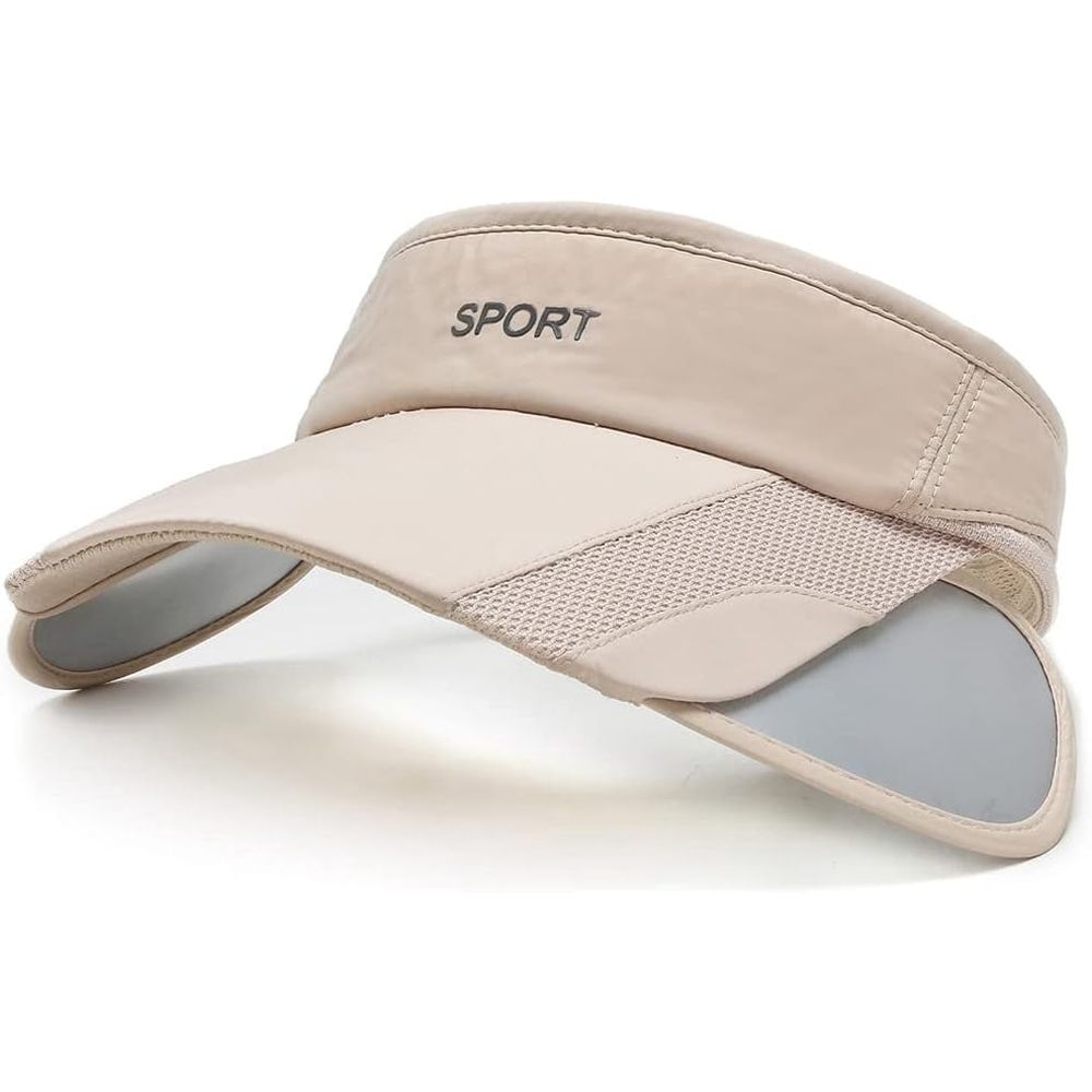 Sun Visor Hat for Women and Men - Retractable Sport Hat, Summer Golf Tennis Running Beach Hat with Ponytail Hole
