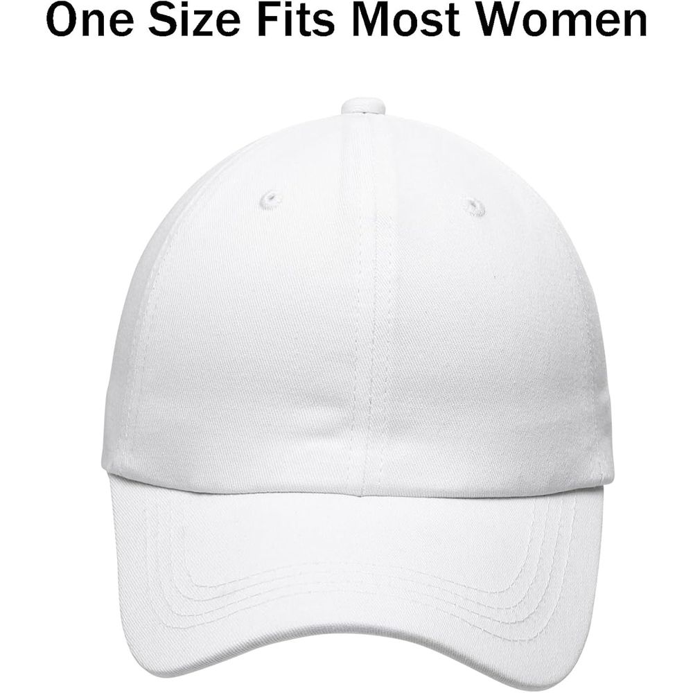 Backless Ponytail Baseball Caps for Women Curly Hair Hats Adjustable Cotton Sun Visor Cap Messy Bun Ponytail Cap