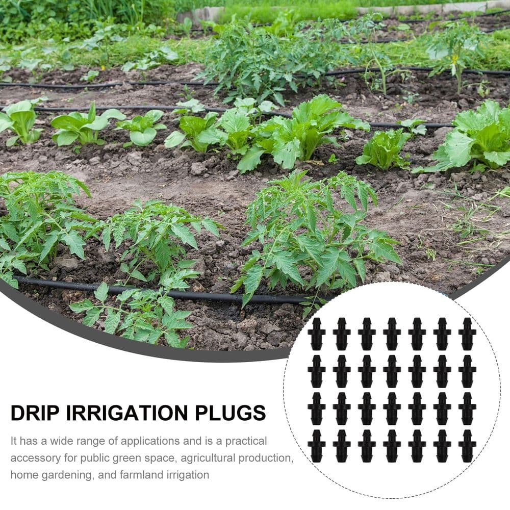 Garden Irrigation Plug Prevent Leakage 150 Pcs Black Plastic