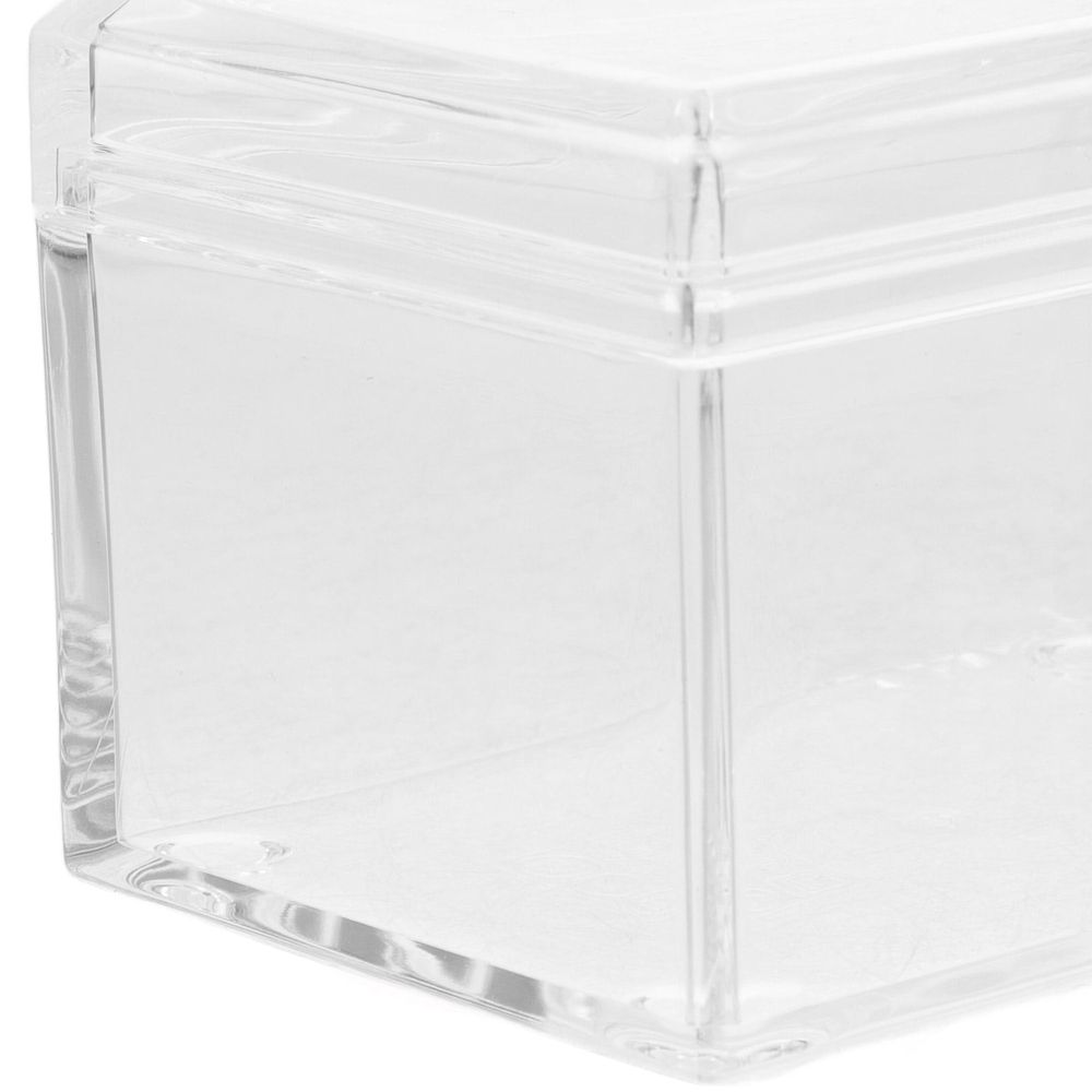 Clear Acrylic Tea Bag Organizer with Smooth Edges, Lightweight Storage Box for Kitchen, Office, and Home Use
