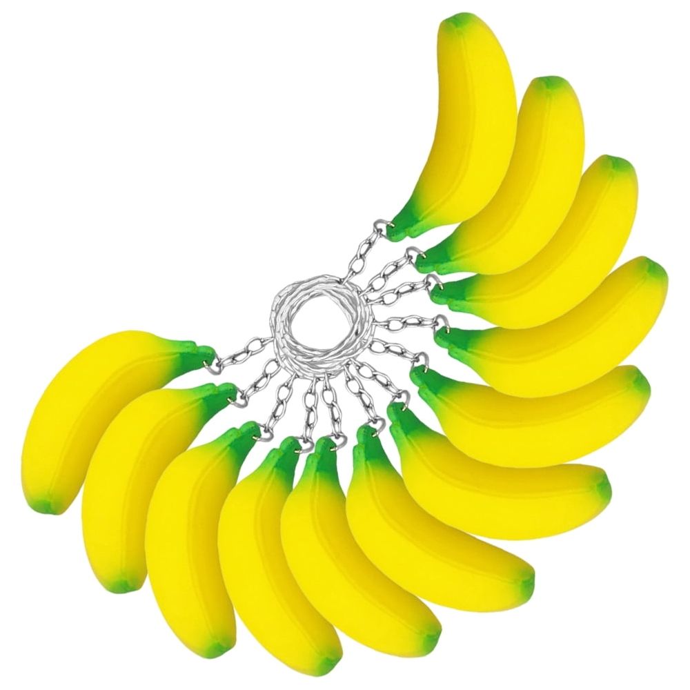 12-Pack Adorable Banana Charm Keychains for Keys, Bags, Backpacks - Fun and Stylish Accessories