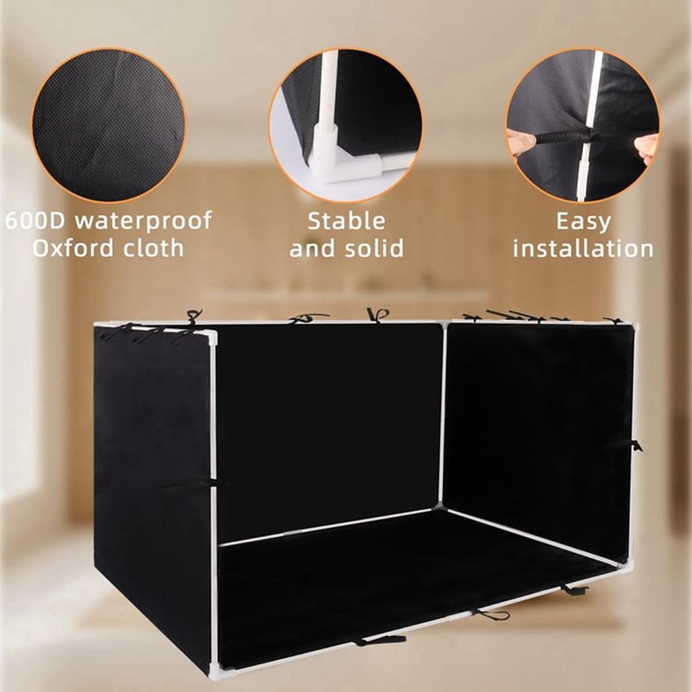 Dog Pee Pad Holder with High Walls - 35in X 29in X 17.3in No-Splash Indoor Potty Tray, Foldable Dog Litter Box for Dogs