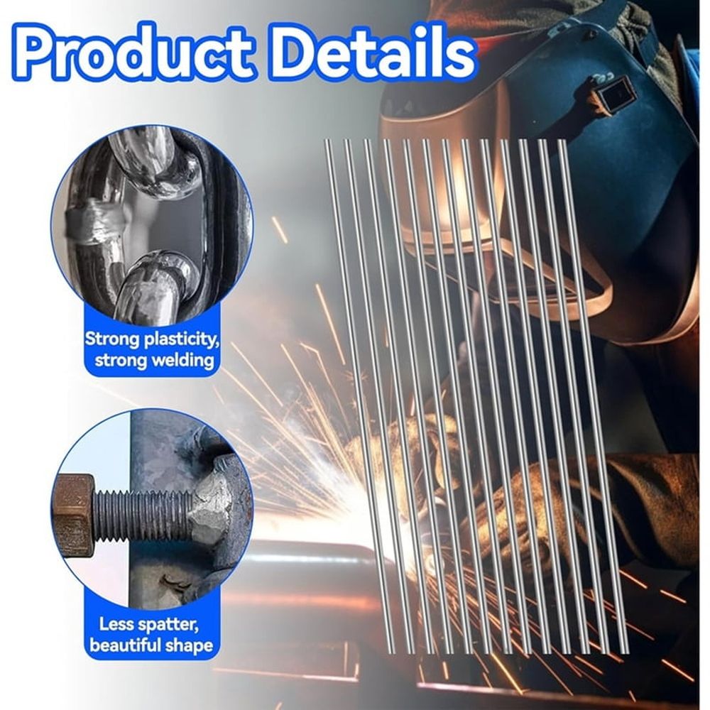 All-Position Aluminum Brazing Rods, 50-Piece Pack, Low-Melt for Welding