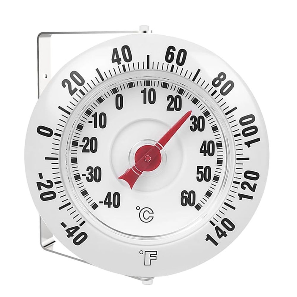 Outdoor Wall Thermometer for Patio , 3.66" Easy-Read , -40-60°C / -40-140°F Dual Scale, 360° Adjustable Bracket