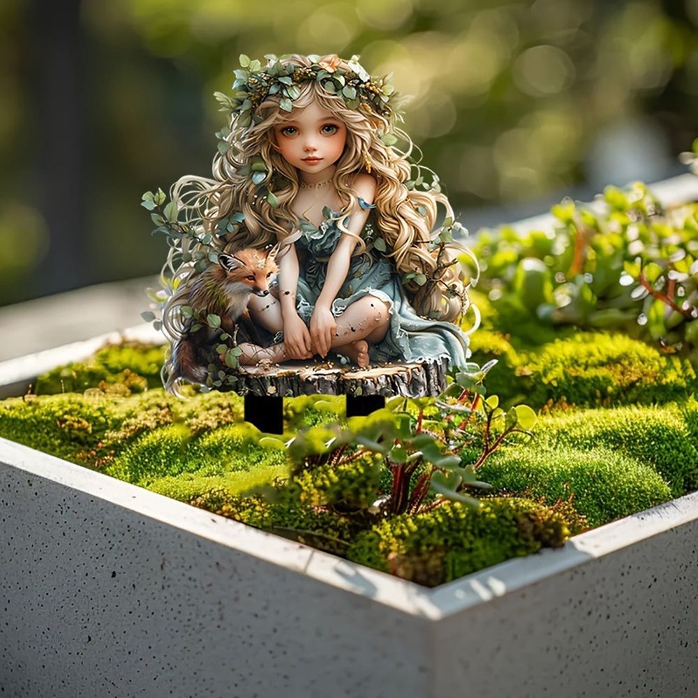 Bohemian Fairy Flower Pot Decoration, Fairy Planter Flower Pots, Fairy Garden Accessories, Handcrafted Acrylic Bohemian Flower Pot for Your Home or Garden