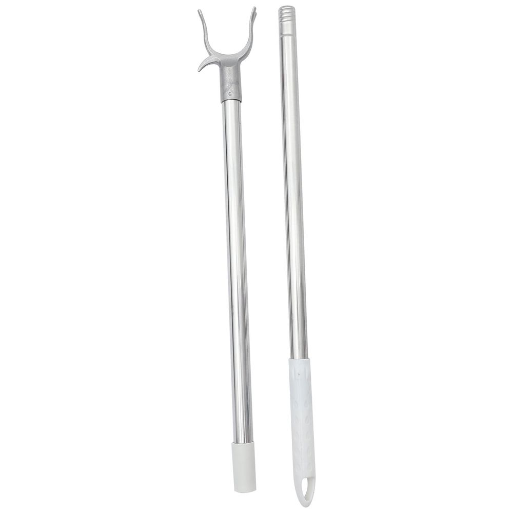 Telescopic pole with hook, stainless steel clothes drying pole, clothes drying rod, extendable hanging telescopic pole
