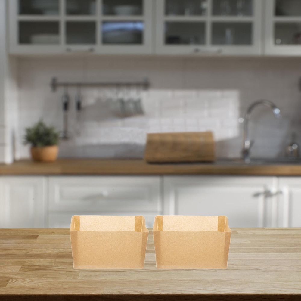 50pcs Paper Loaf Pan Liner Nonstick Bread Baking Liners Parchment Bread Pan Liners Cupcake Wrappers Liners for Toast Bread Bread Baking Accessories