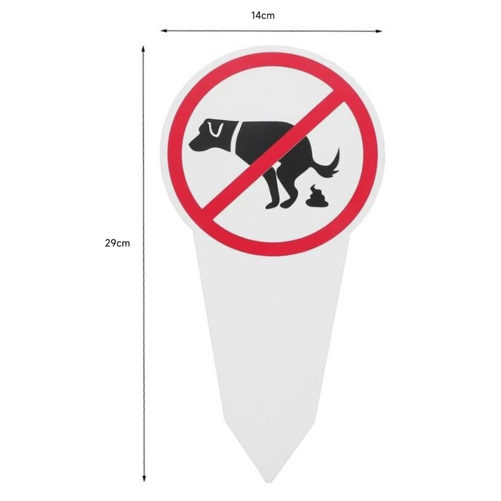 No dog poop sign pack, double-sided - Respect/No poop and pee, protect your beautiful lawn or yard (11.4 inches x 5.5 inches)