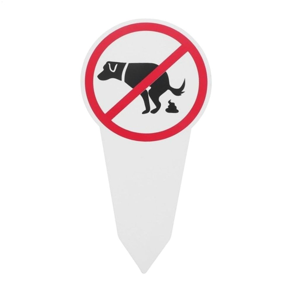 No dog poop sign pack, double-sided - Respect/No poop and pee, protect your beautiful lawn or yard (11.4 inches x 5.5 inches)