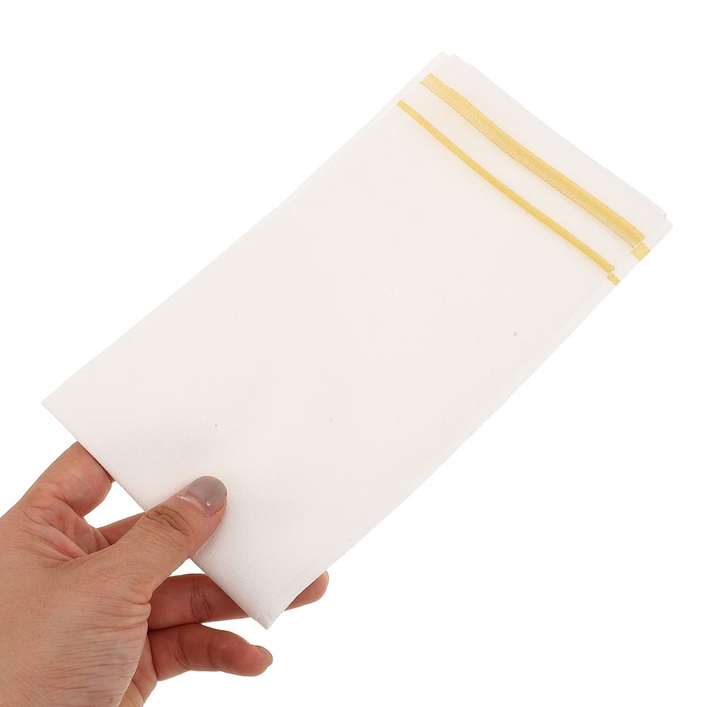 50Pcs Plated Gold Disposable Guest Towels with Fast Liquid Absorption for Kitchen and Bathroom