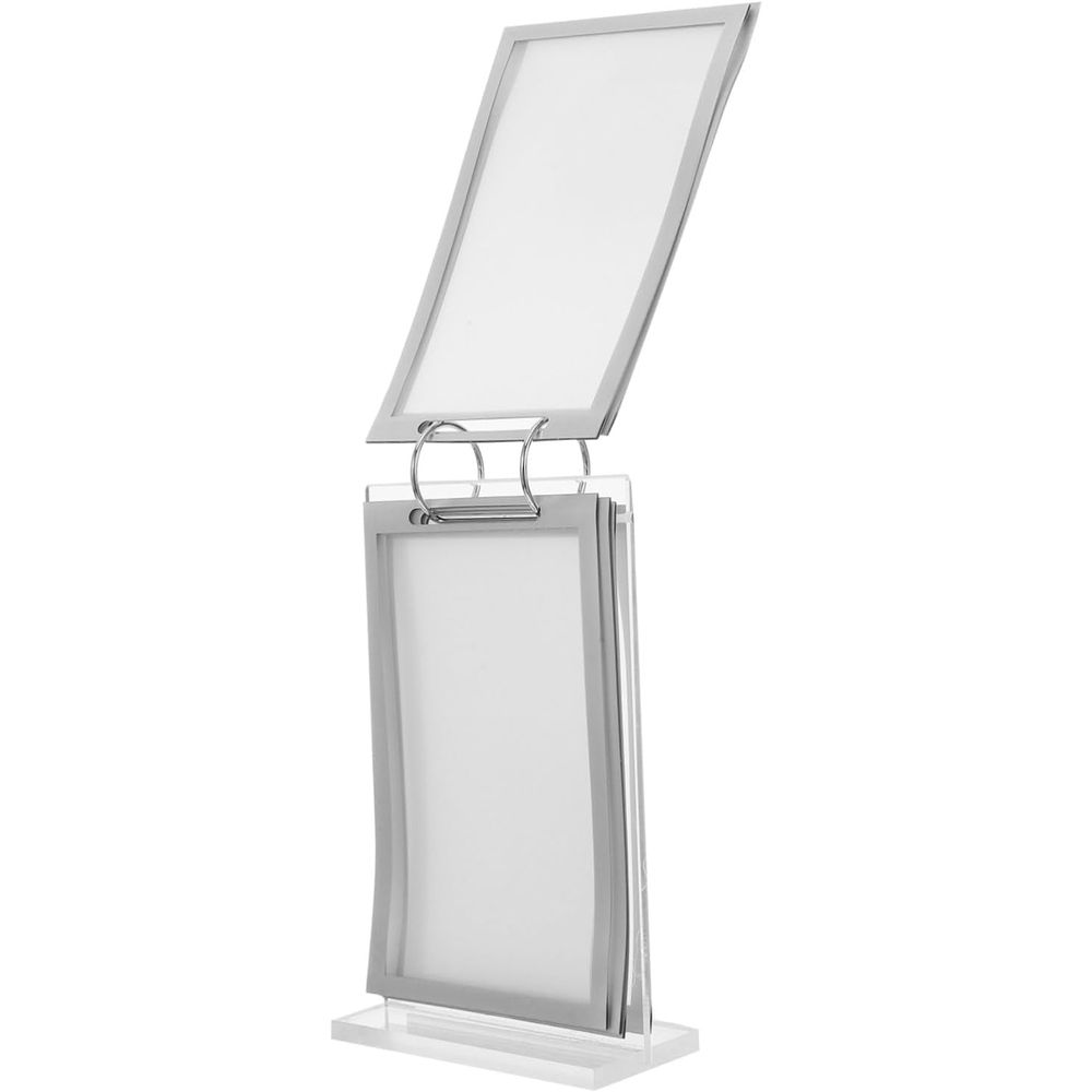 A6 Acrylic Flip Menu Stand Desktop Sign Holder for Restaurants and Hotels