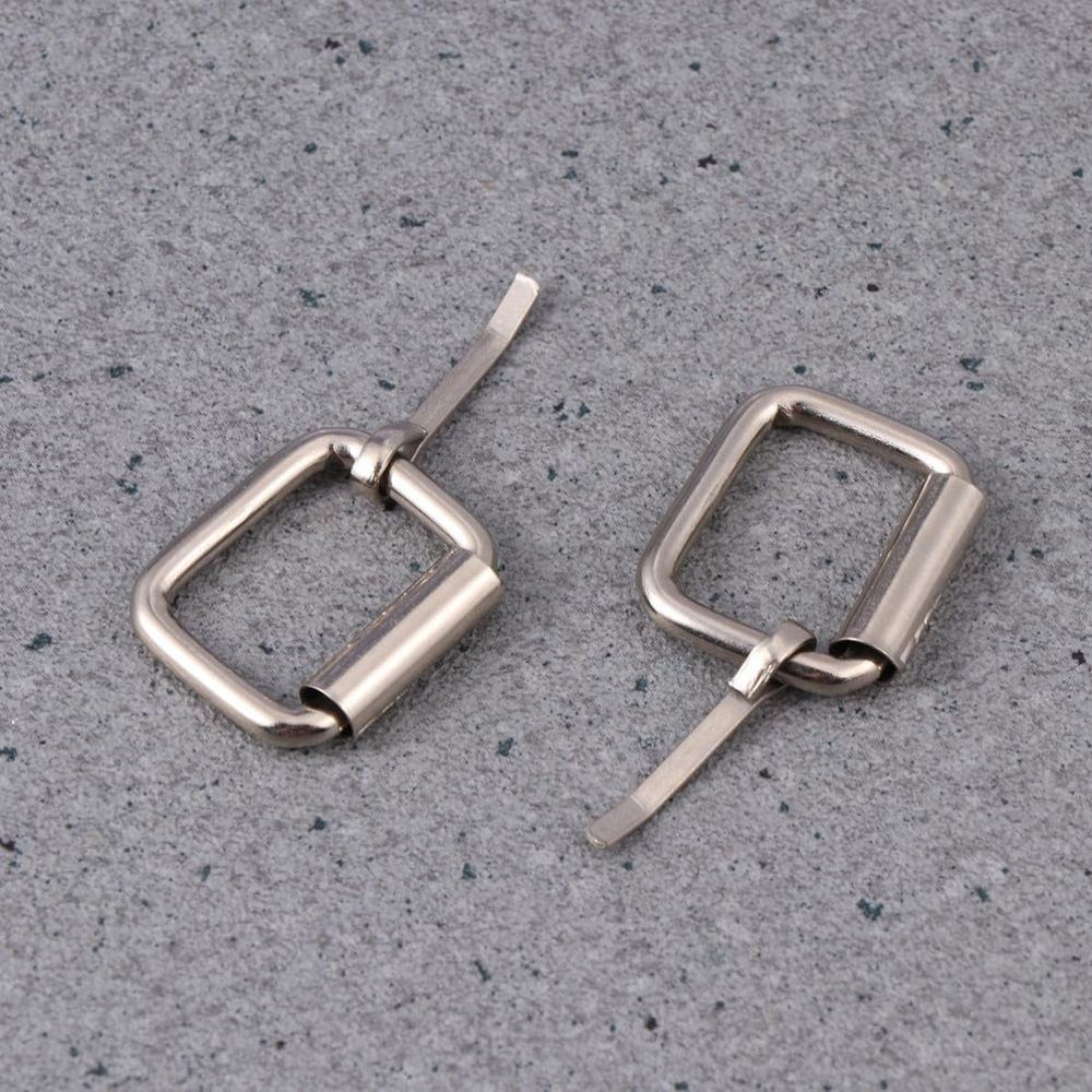50pcs Metal Roller Buckles for DIY Belt and Travel Luggage Silver, Iron Construction, Sturdy Strap Length Adjustment for Multi-Purpose Use