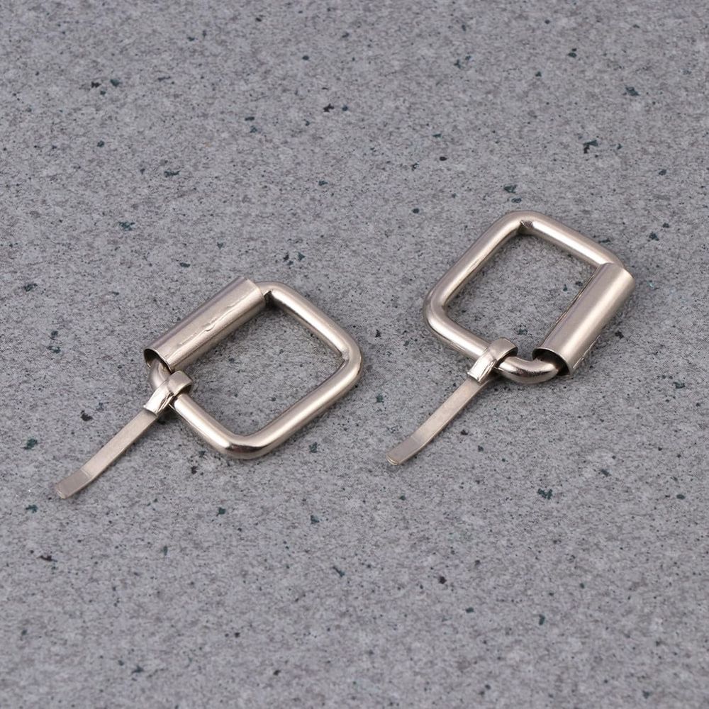 50pcs Metal Roller Buckles for DIY Belt and Travel Luggage Silver, Iron Construction, Sturdy Strap Length Adjustment for Multi-Purpose Use