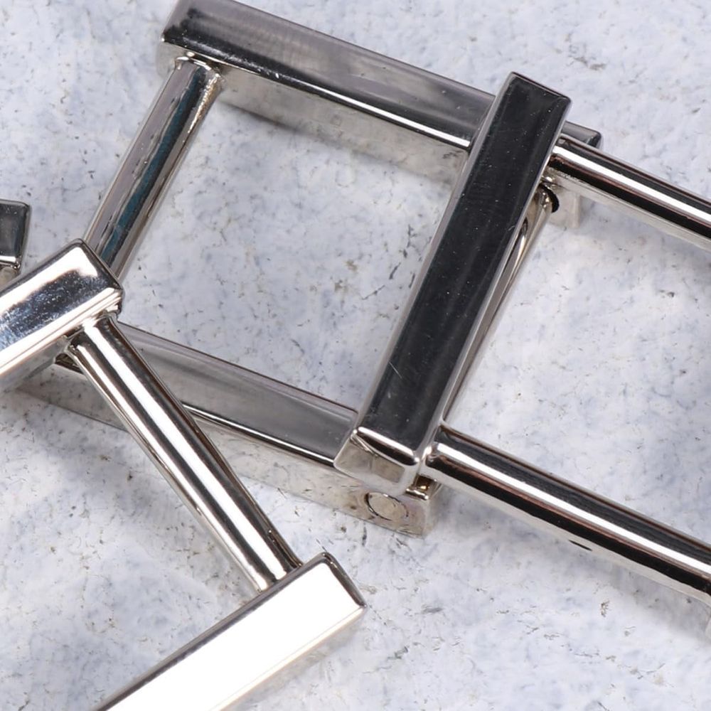 4PCS Rectangular Metal Buckle for Bags and Belt Strap Adjustment, Silver Small Accessory for DIY and Decoration
