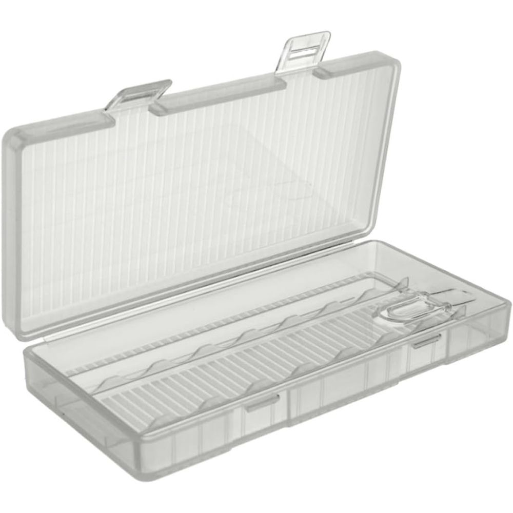 Capacity Battery Storage Box with PP Cover, Protective Organizer, Design, Grooves Prevent Sliding, Portable Layout, Convenient Battery Holder for Home Storage