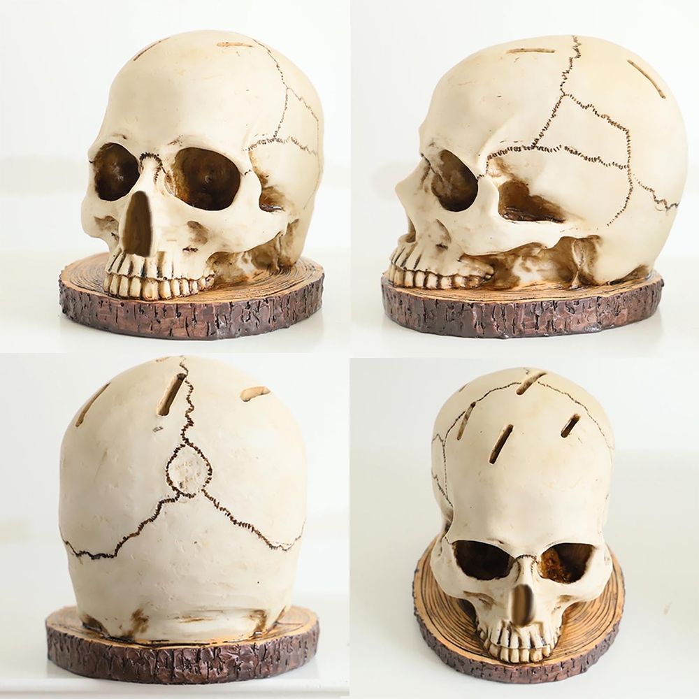 Skull Knife Holder for Kitchen Storage, Skull Decor Horror Kitchen Storage Knife Rack, Kitchen Fruit Storage Rack Decoration, Scary Party Fruit Storage Rack, Halloween Skeleton Decoration