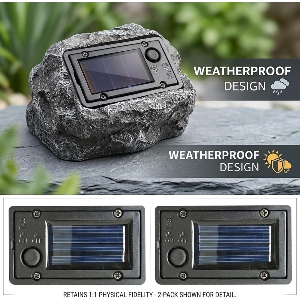 4-Pack Solar Light Replacement Top, Dual Mode Flashing & Steady Light Battery Box for Garden Decor, Fit Replacement Solar Lights Parts, Waterproof ABS Outdoor Panel (4 Pcs)