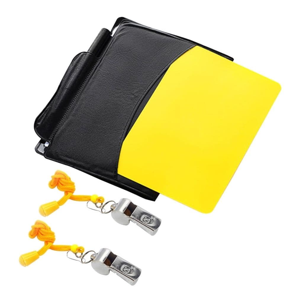 Wooden Referee Gear Set for Football Games, Includes Essential Fan Equipment for Officials