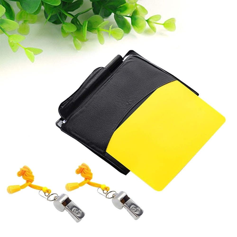 Wooden Referee Gear Set for Football Games, Includes Essential Fan Equipment for Officials