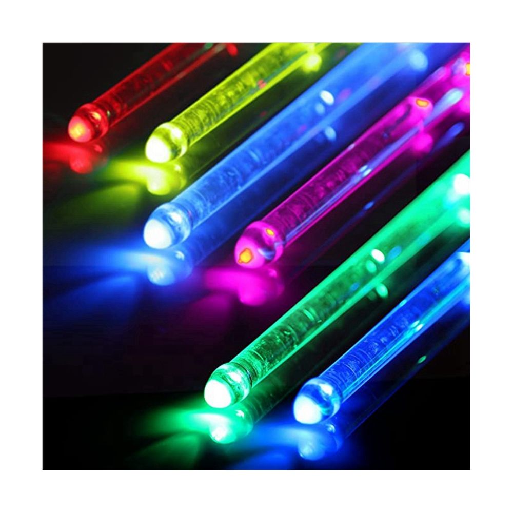 LED Light Emitting Drumsticks 15 Colour Gradient USB Rechargeable+Switch Electronic Dru_wm25