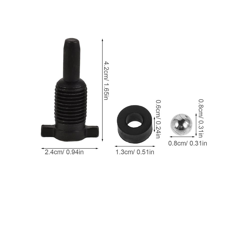Hydraulic Jack Oil Return Valve Replacement Part, 1 Pair Black Repair Component