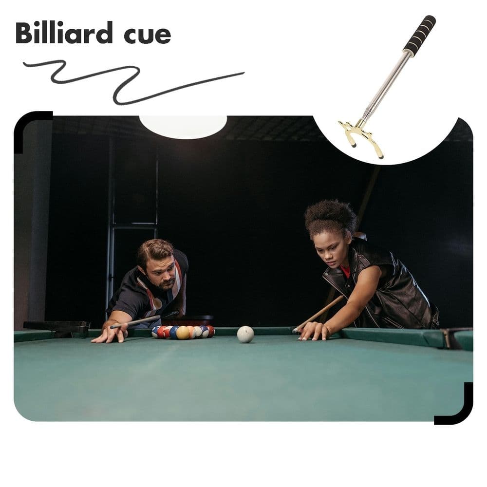 Metal Pool Table Bridge Accessory Stable Support 34.50X9.50X7.50cm Multi Colour