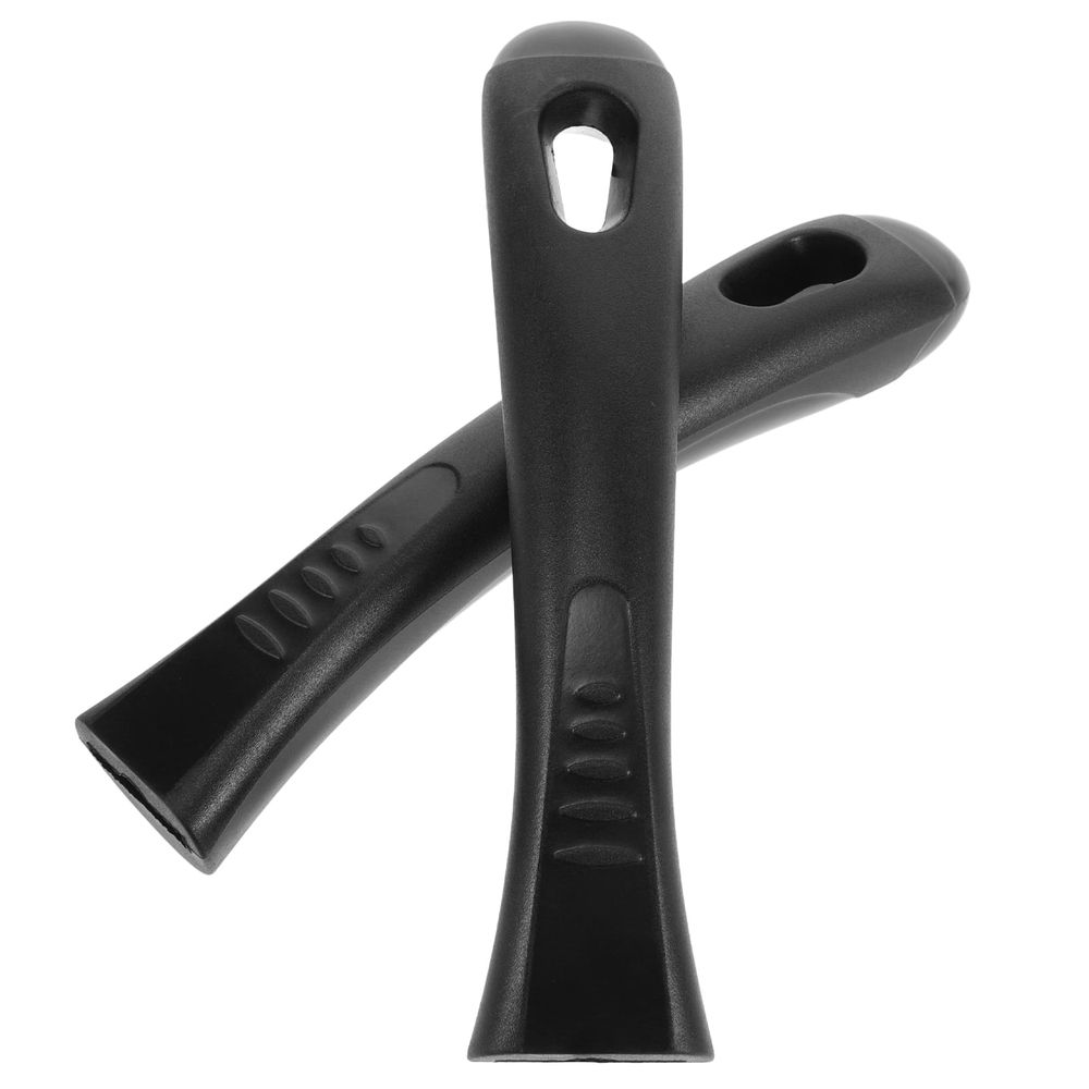 2-Pack Black Plastic Pot Handles Replacement for Cooking Pots and Kitchen Utensils