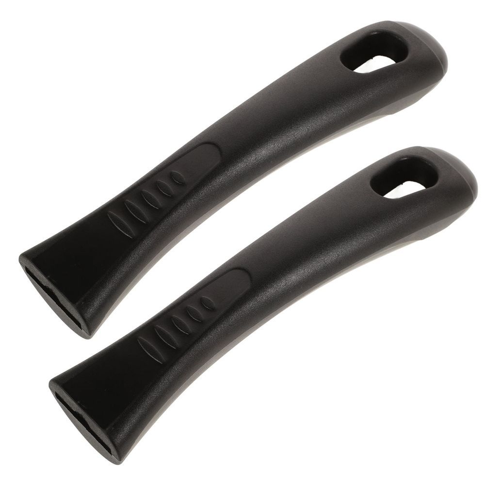 2-Pack Black Plastic Pot Handles Replacement for Cooking Pots and Kitchen Utensils