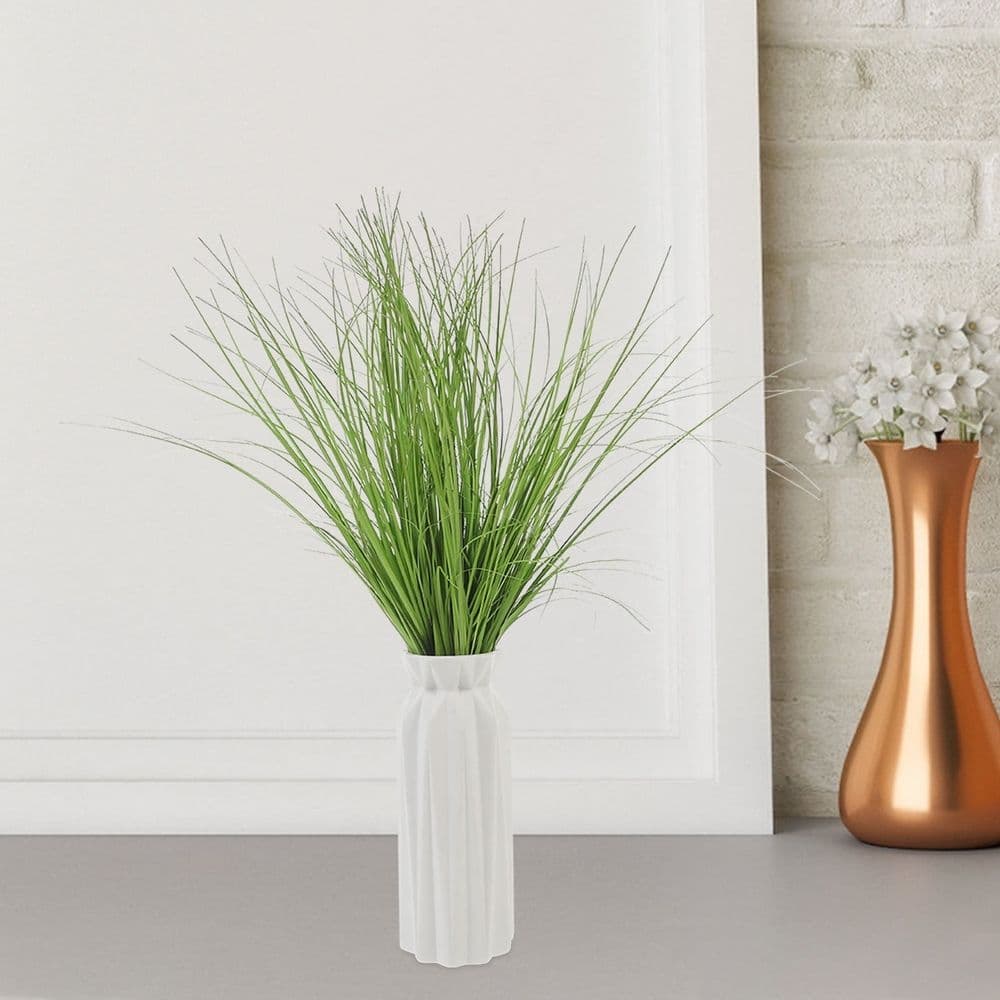 Artificial Grass Plants 8 Piece Faux Greenery Indoor Decorative Grass Green