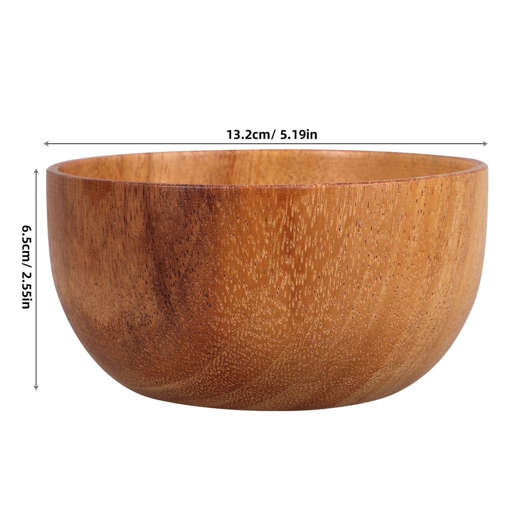Large Wooden Salad Bowl Set, Wood Serving Bowls for Family Dining, Kitchen, and Table Use
