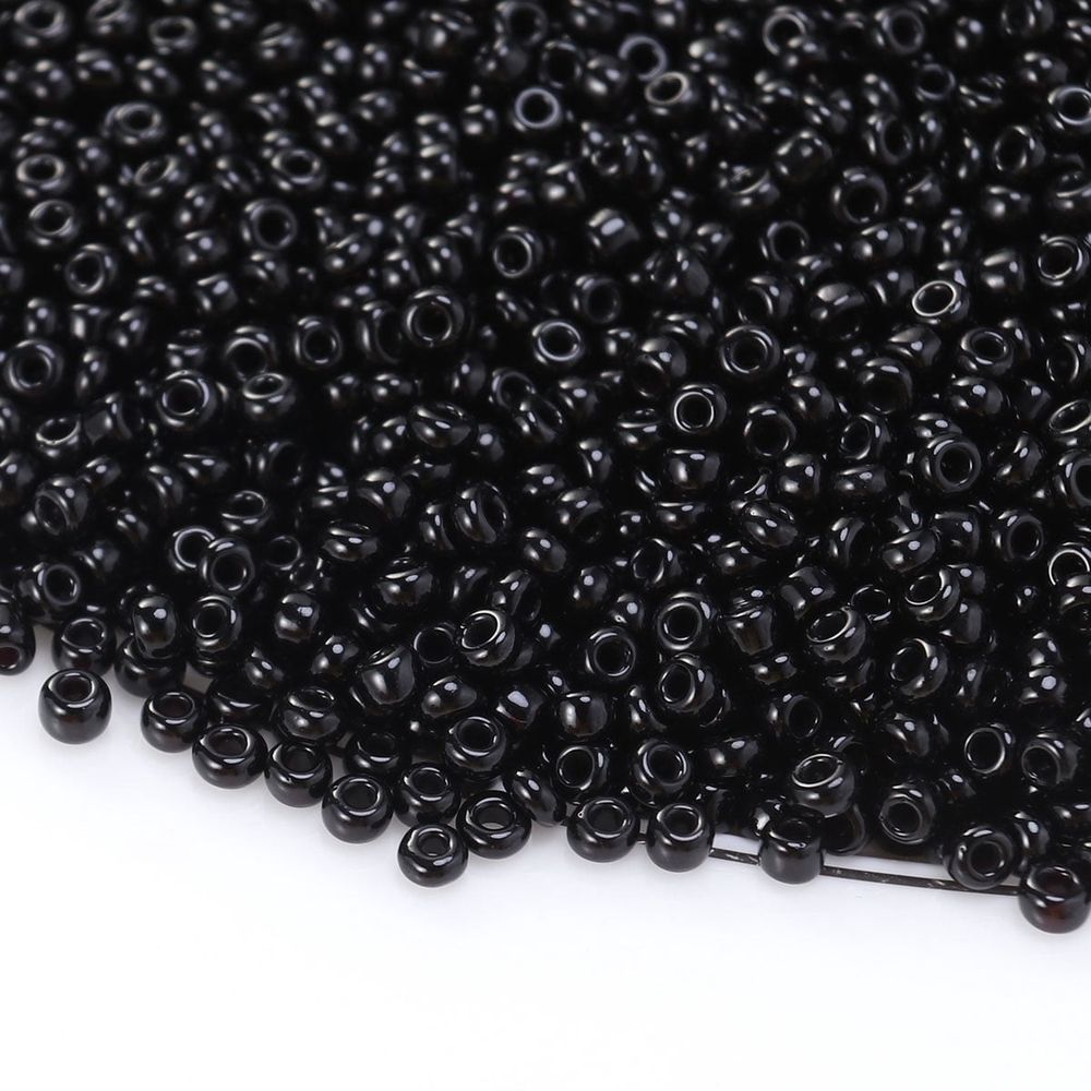 15000pcs Black Beads for Jewelry Making, Keychain Decoration, Craft Supplies for Kids and Adults