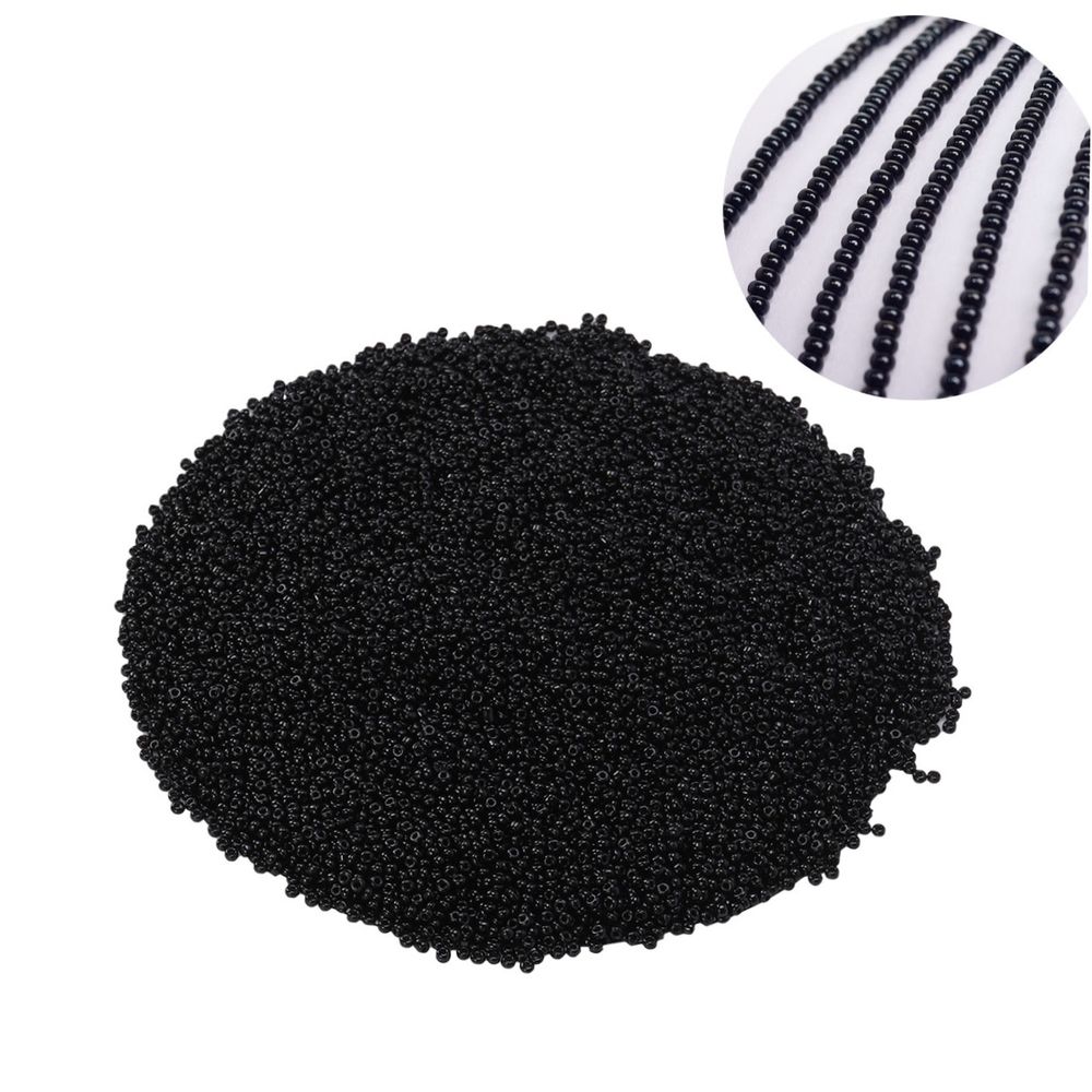 15000pcs Black Beads for Jewelry Making, Keychain Decoration, Craft Supplies for Kids and Adults